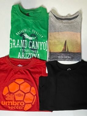 Boys Lot of 4 shirts - Medium size 8 - Old Navy, Umbro